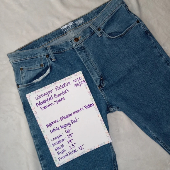 Wrangler Reserve Advanced Comfort Denim Jeans size 38x29 - Picture 7 of 7